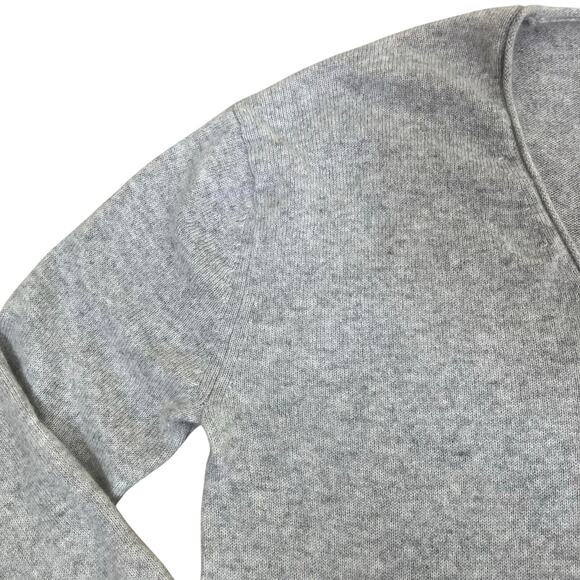 NakedCashmere Sz S Rolled V-neck Relaxed Sweater Heather Gray 100% Cashmere - Picture 8 of 16